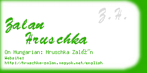 zalan hruschka business card